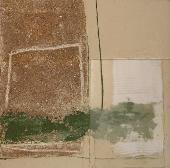Acryl, Sand, Acrylglas auf Leinwand 40X40X4,5cm