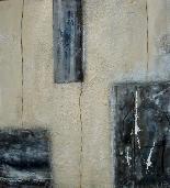 Acryl, Marmormehl,Blei auf Holz 47X43cm